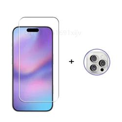 Premium Tempered Glass Screen Protector with Protective Lens Film - ForiPhone 14 Pro Max (1 Glass and 1 Lens)