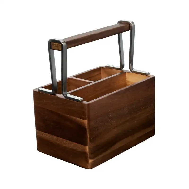 

Can Do Acacia Cutlery Caddy, Natural