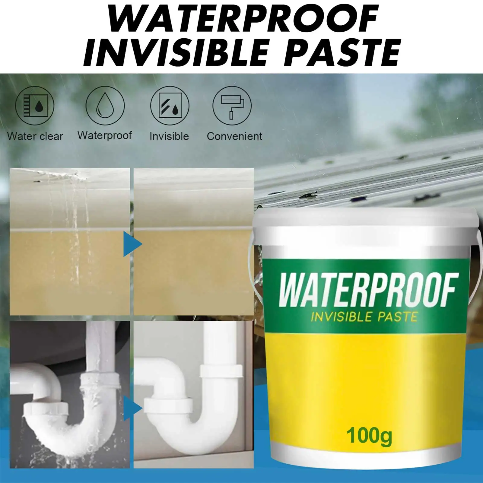 Wall Sealer Invisible Paste Polyurethane Waterproof Coating For Home House Bathroom Roof Mighty Sealant Adhesives Sealers