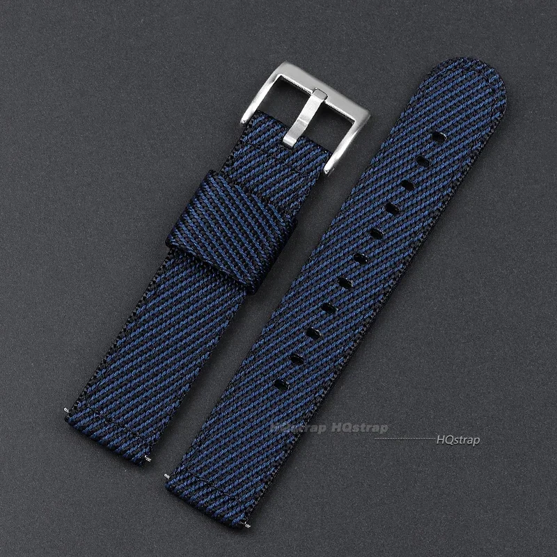 Adjustable Nylon Strap with Stainless Steel Buckle - Quick Release Universal Bracelet