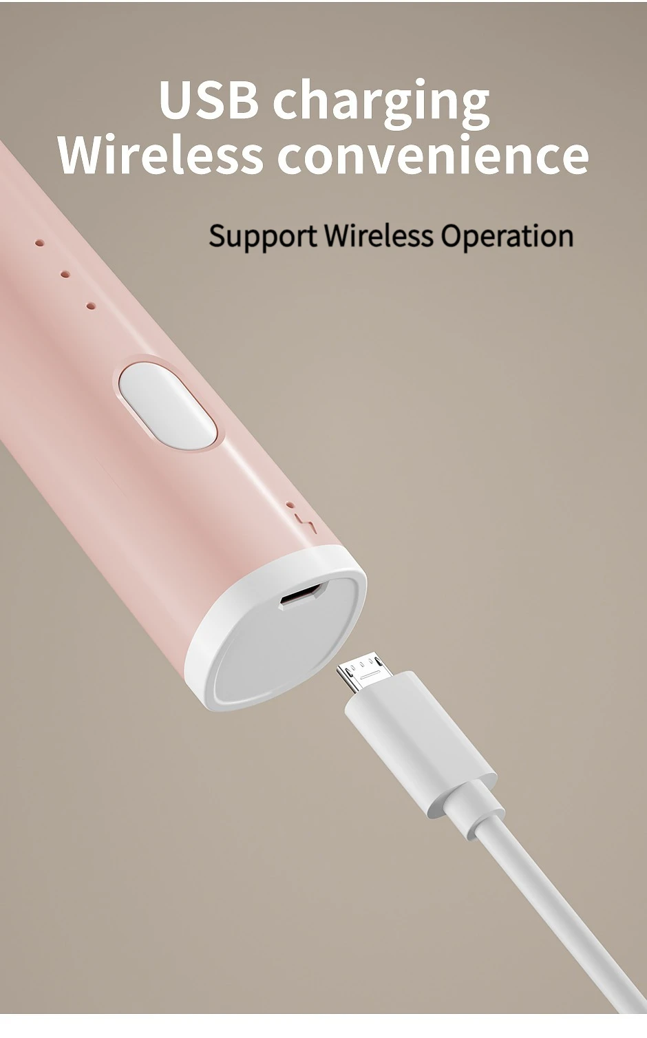 Description Picture 4 of item1 PCS USB Rechargeable Handheld Egg Beater 3 Speeds Electric Milk Frother Foam Maker Mixer Coffee Drink Frothing Wand Foamer