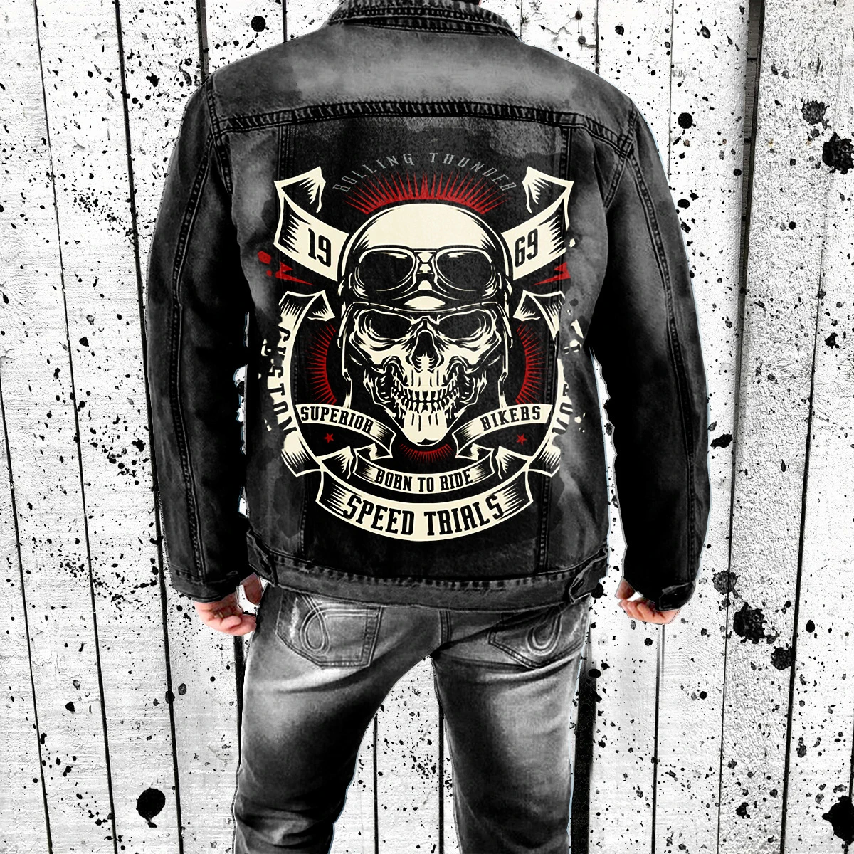Chaqueta vaquera Harajuku Heavy Metal para hombre, chaquetas de de Rock, ropa negra Vintage, estilo Punk, ropa de calle| | - AliExpress