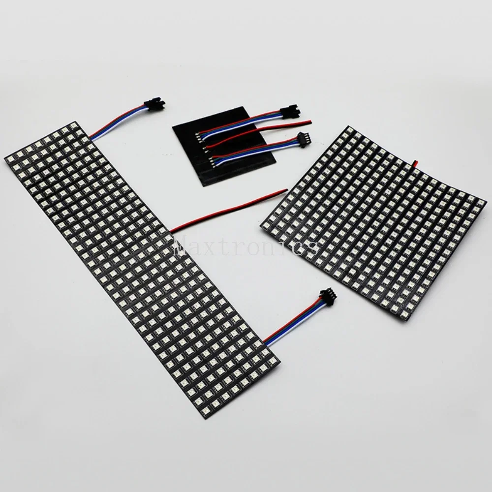 New WS2815 WS2812B Matrix Panel Flexible Screen Digital LED Pixel Programmed Individually Addressable Full Color Display DC5/12V