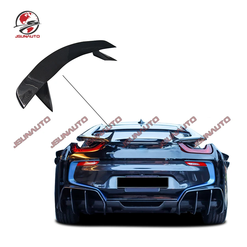 

For BMW-I8 Rear Spoiler eb Style Bodykit For i8 2014+ Carbon Fiber Rear Trunk WIng Carbon Spoiler Accessories