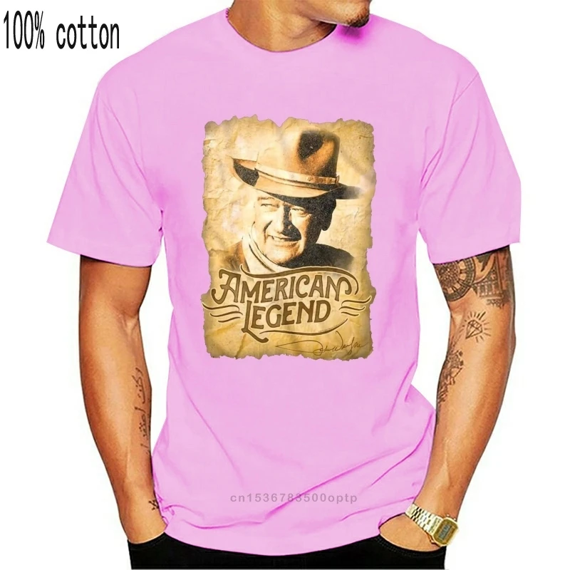 

John Wayne American Legend Signature Men'S T Shirt Cowboy Portrait Western Hero 2Xl 3Xl 4Xl 17Xl Tee Shirt