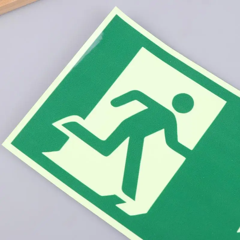 Sicherheits-Evakuierungs-Leuchtwandaufkleber - Grüner Rand Photolumineszierendes Ausgangsschild, Fluchtweg-Anzeige – Detail 8