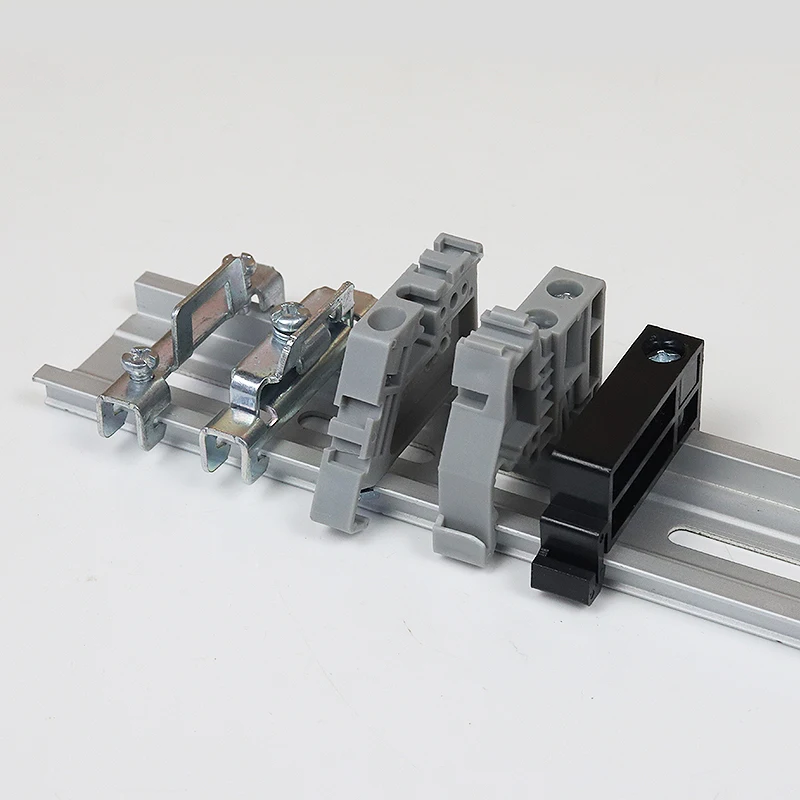 E/UK universal terminal blocks ending/end stoper DIN Rail End Screw Clamp Terminal Fixed Block Grey 10pcs/lot