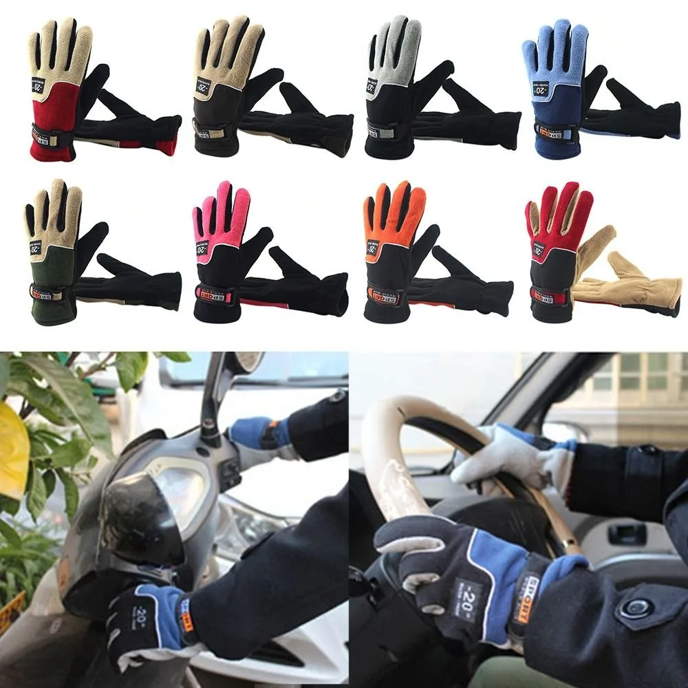 Polar Fleece Winter Gloves Touch Screen Warm Driving Mittens