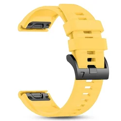 Durable Sports Silicone Watch Strap, Quick - Release Band Bracelet, Multi - Size Compatibility - QuickFit 22mm (Style1 Yellow)