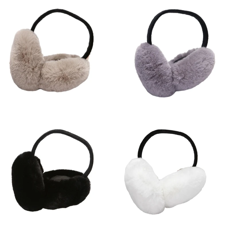 

Soft Plush Ear Warmer Winter Warm Earmuffs for Womens Men Fashion Solid Earflap