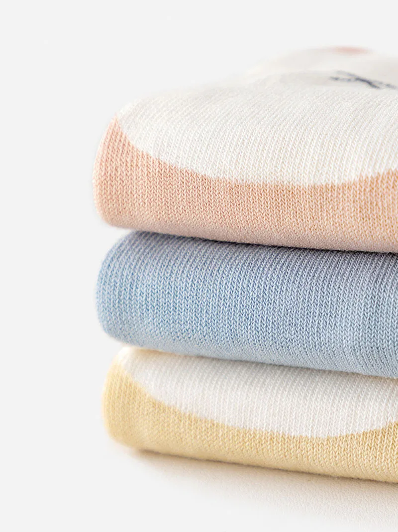 Cute Color Block Non Slip Socks for Kids