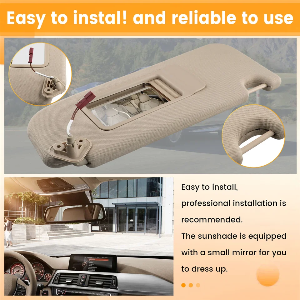 Pare-soleil Gauche Pour BMW Série 3 V – Pièce D’occasion, Référence 51167837751
