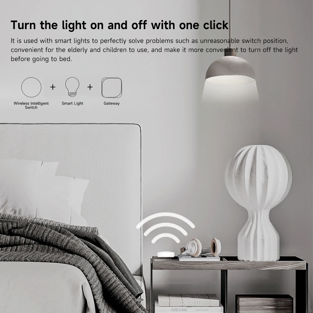 Zigbee Tuya Smart Wireless Push Button Switch Automation Scenario Linkage Remote Control