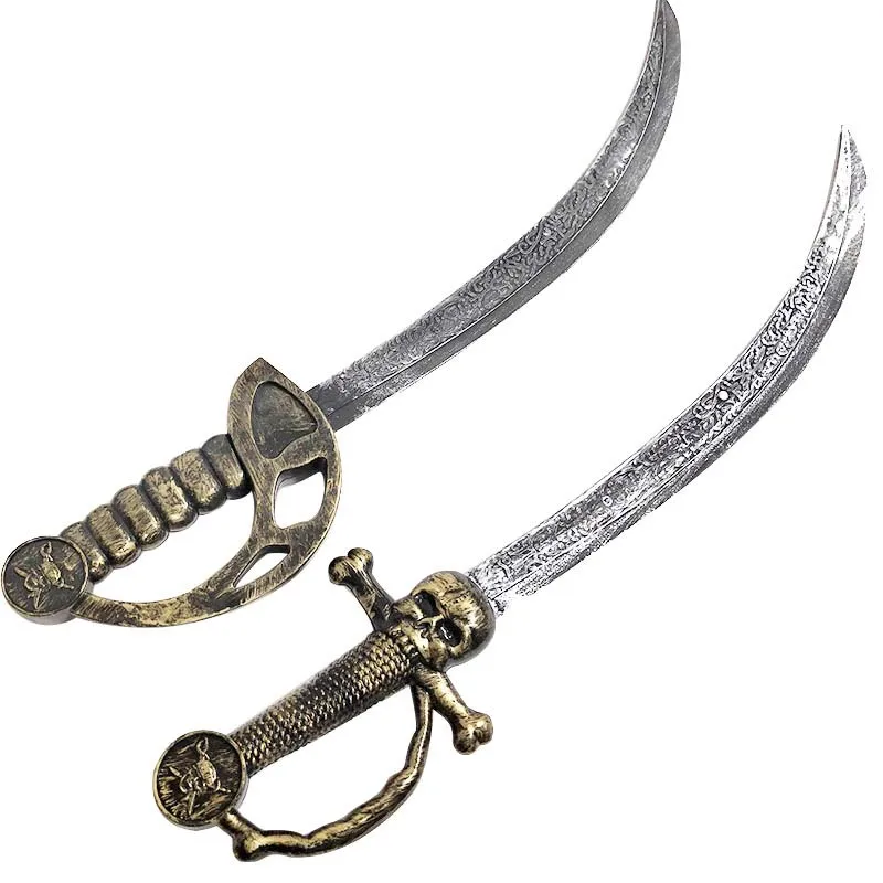 Plastic Skull Pirate Knife Props Ghost Festival Knife Bar Prom Decorations Sword Toys Party Cosplay Props Kids Gift