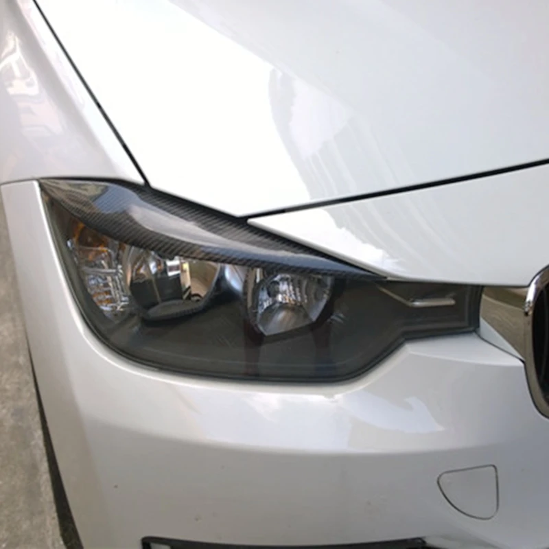 

Fit For Carbon Fiber 2012-2018 F30 3-Series Headlights Eyebrows Eyelids