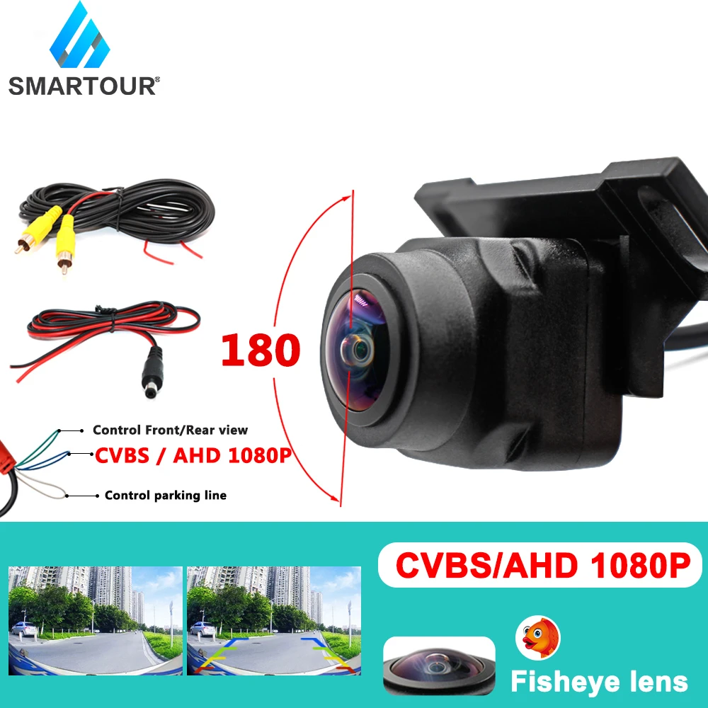 FishEyes Ccd Night Vision AHD 1080P Car Rear View Camera Wide-Angle Back Reverse Auto Front Camera Universal Parking Assistance reverse camera for car