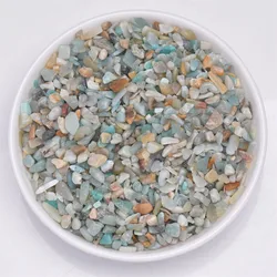 Natural Tumbled Gemstone Chips for Decorative Bedding and Vase Filler, 3-5mm (Amazonite stone)