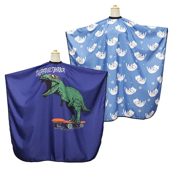 Grembiule da taglio per capelli modello cartone animato per bambini da salone, mantella in tessuto impermeabile per parrucchiere, accessori per lo styling da barbiere professionale