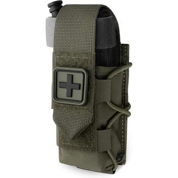 MOLLE Tourniquet Holder IFAK TQ Holder Tactical Medical Pouch Holster First Aid Kit Cross Patch/Bungee Cord with tourniquet 1
