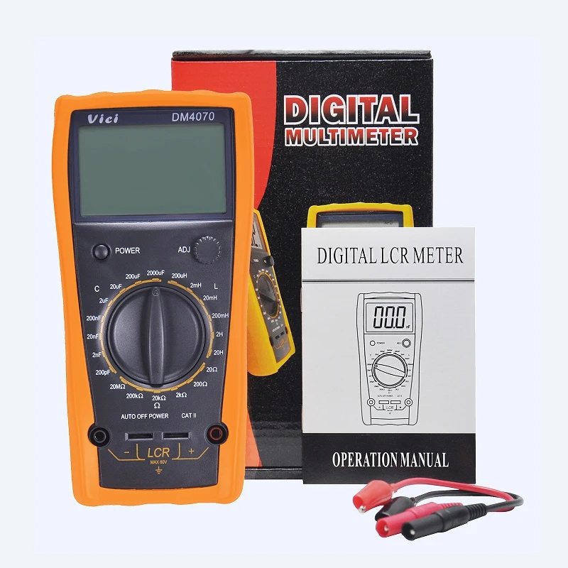 

Brand Digital Bridge LCR Meter Precise 20H Inductance 2000uF Capacitance Ohm Resistance Tester Self-discharge R C LCD Multimeter