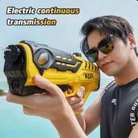 Fully Automatic Water Gun 3-Nozzle Electric Toy Water Gun One Click Water Injection Summer Adult And Children Outdoor Water  Toy 2