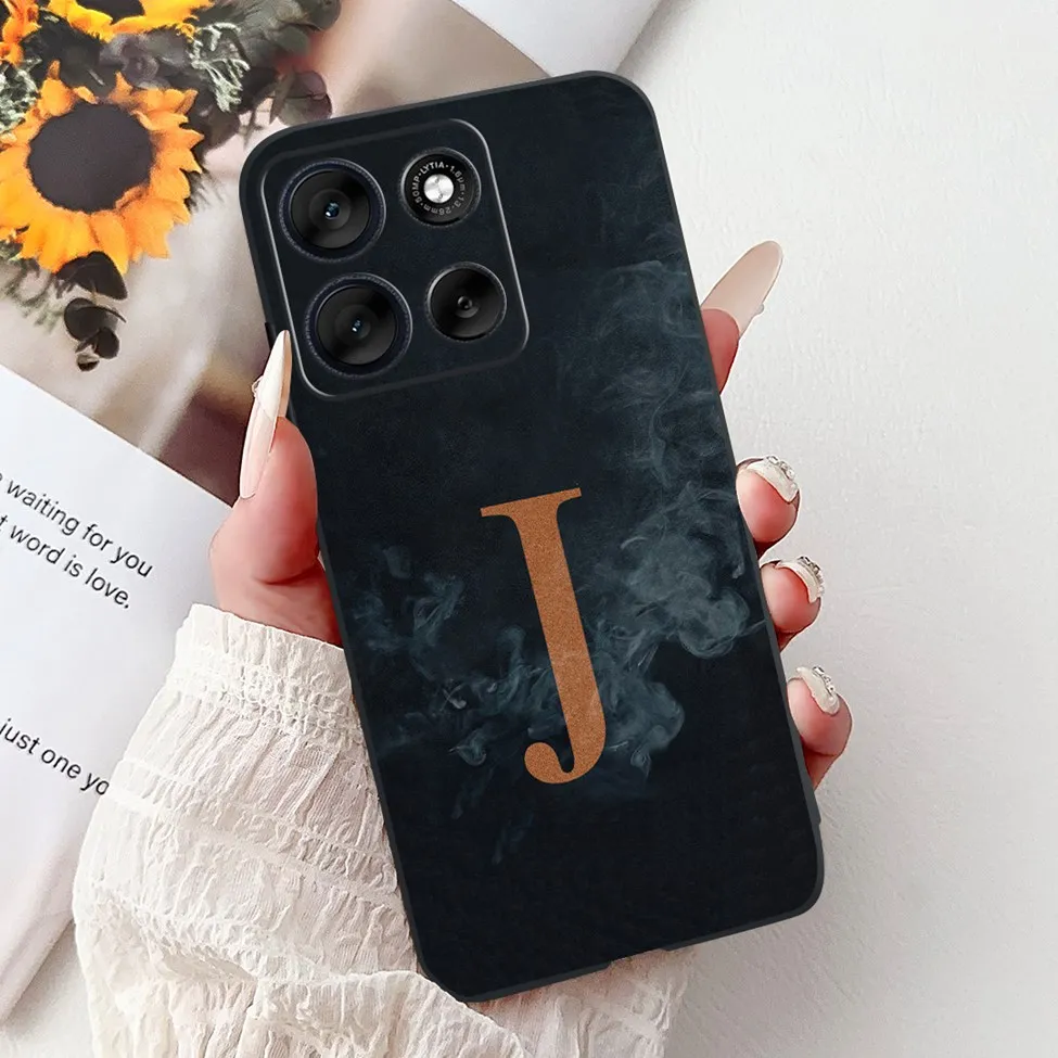Luxury Silicone Flower & Crown Shockproof Bumper Case - A-Z Letters Design