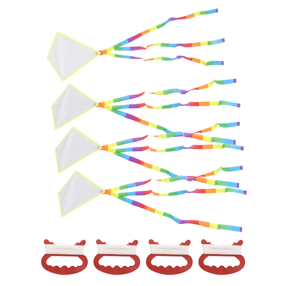 

Mini Teaching Kite Interesting Painting Kites Blank Craft Kits for Kids Toys Funny Supply Small Wire Board Children