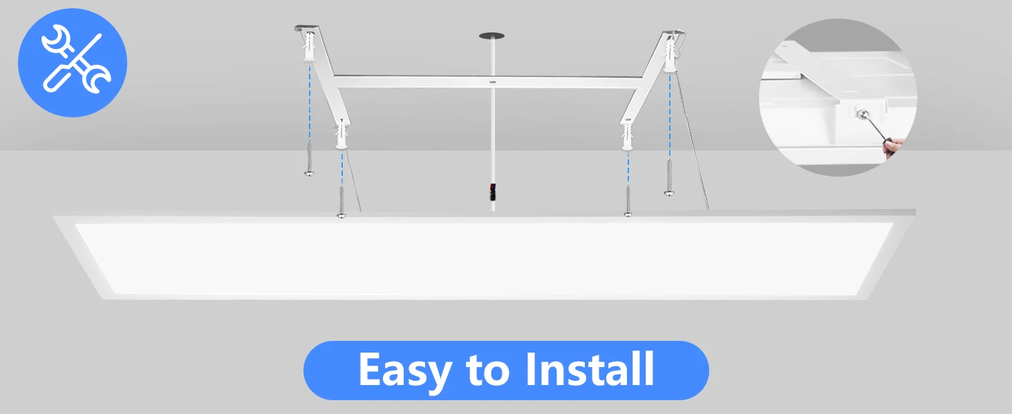 2PCS 30 W LED Ceiling Lights, 100×25 cm Flat Panels, 3300LM Dimmable, 3000–6500K Sf5a3ca86874f4a01b8a0baad18f55334Q