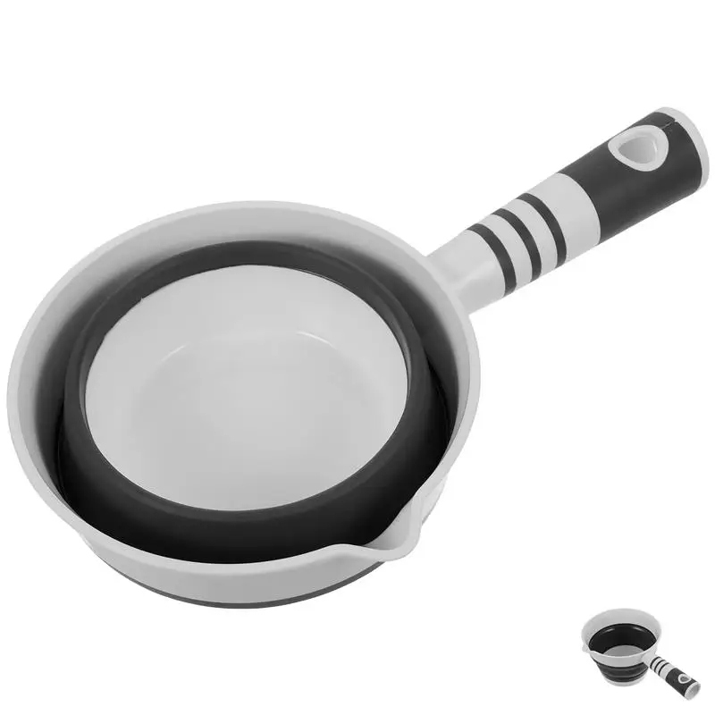 Collapsible Water Scoop Plastic Folding Water Ladle Long Handle Hanging Scoop Baby Bath Dipper Ladle Flusher Spoon