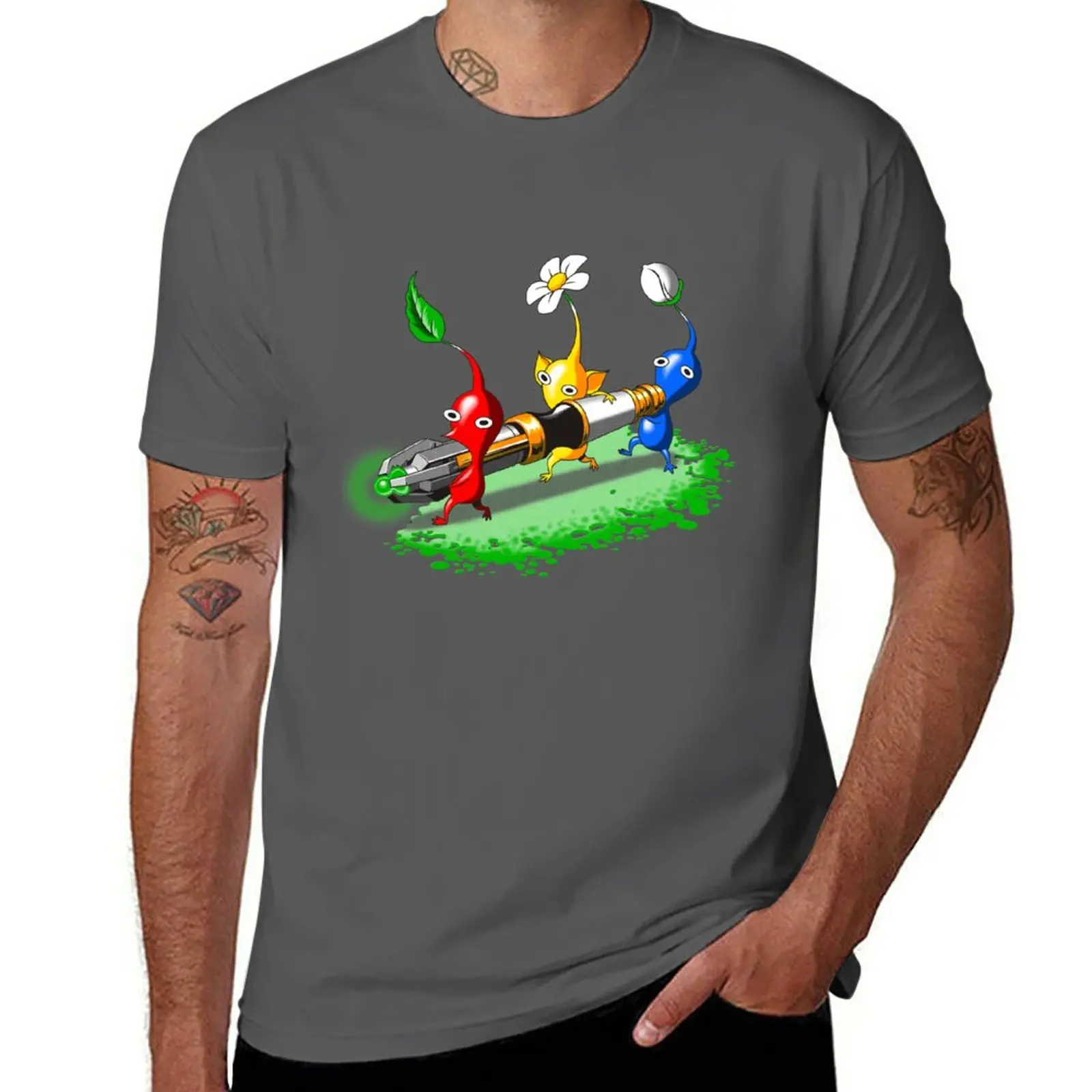 

Pikmin Who T-Shirt Short sleeve tees vintage clothes t shirts for men graphic