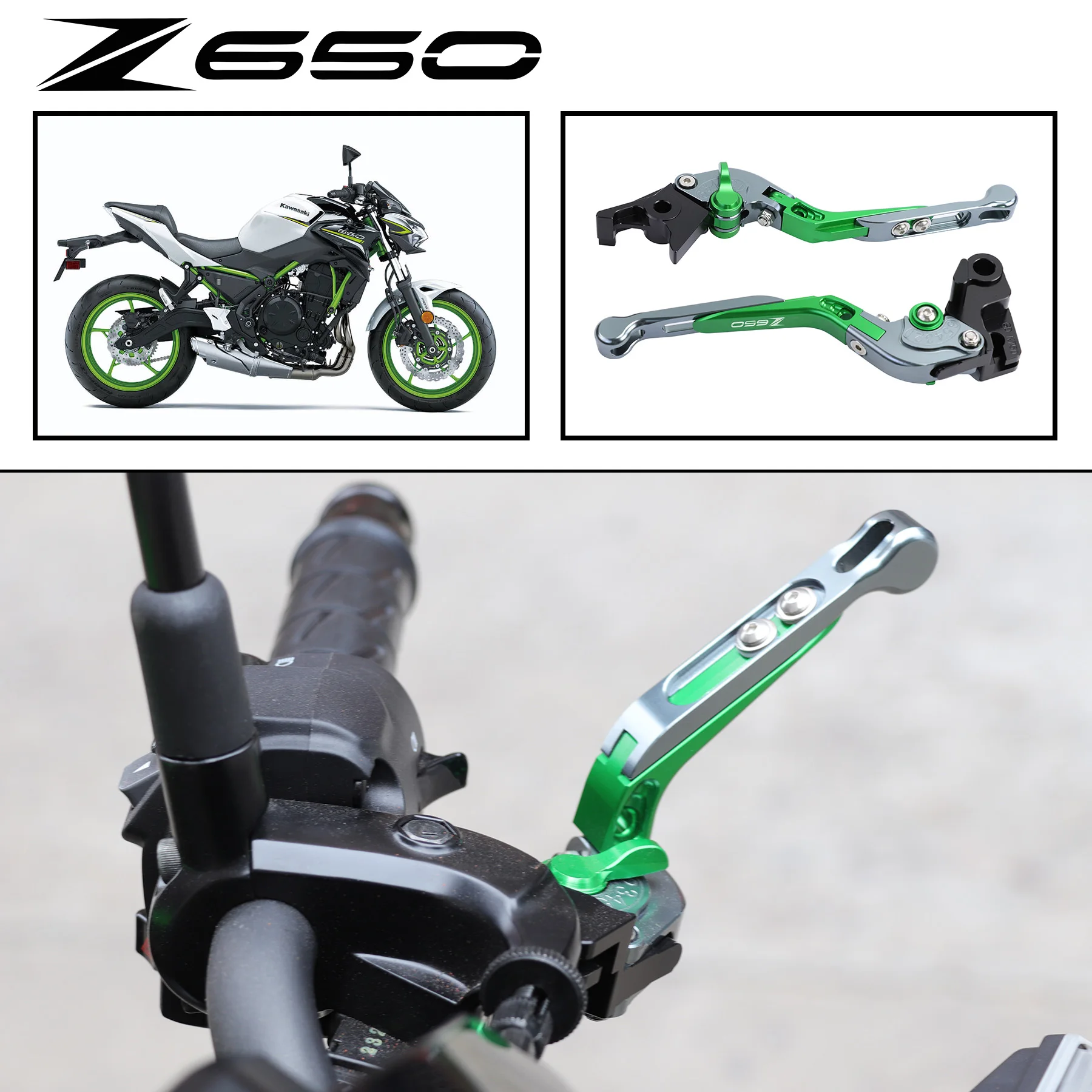 

For Kawasaki Z650 2016 2017 2018 2019 2020 Motorcycle CNC Extendable Foldable Brake Clutch Levers Adjustable Brake Handle Z650