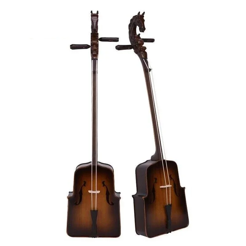 Traditional Folk Instrument 2 Strings Horse Head Professional Inner Mongolia Bowed String Instrument Matouqin