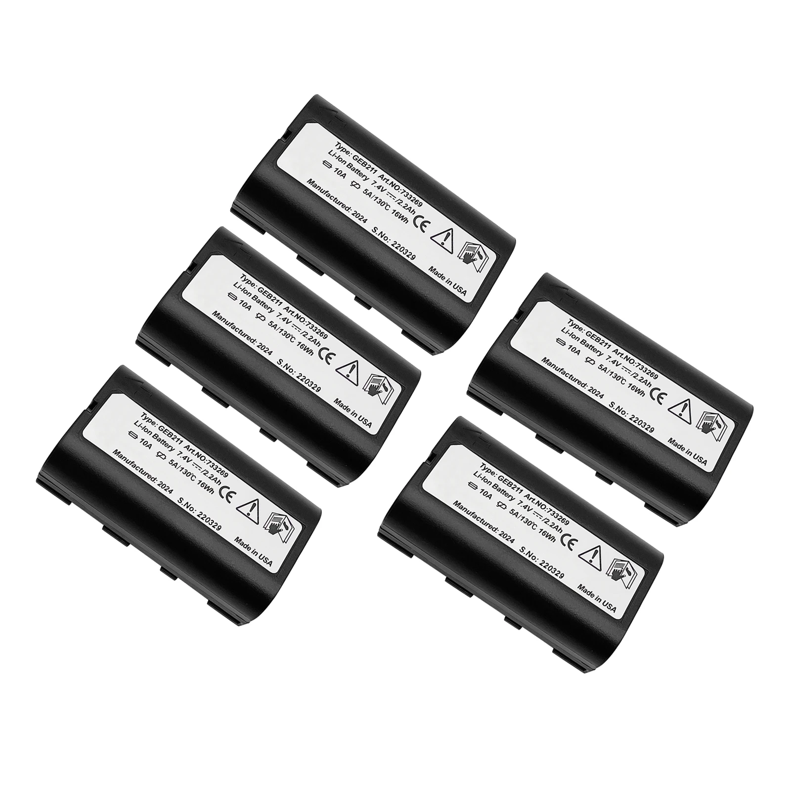 

5 шт., аккумулятор для всех станций Leica, 7,4 В, 2200 мАч