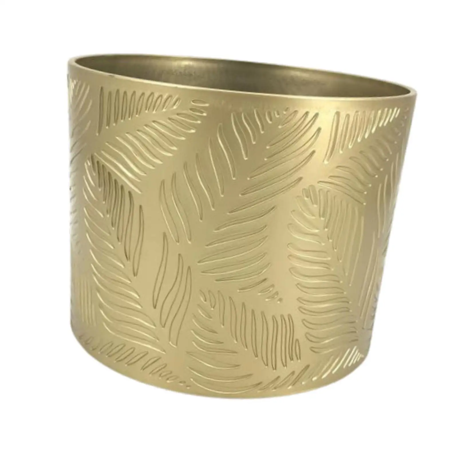 Gold Iron Plant Pot Round Flower Pot Holder Flower Plant Container Flowerpot for Yard