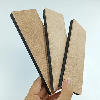 Articolo in pelle lucidatura strumento per affilare gli angoli fissi Set in pelle levigatura taglierina Strop pelle bovina lucidatura cinghia rettifica affilatura cera