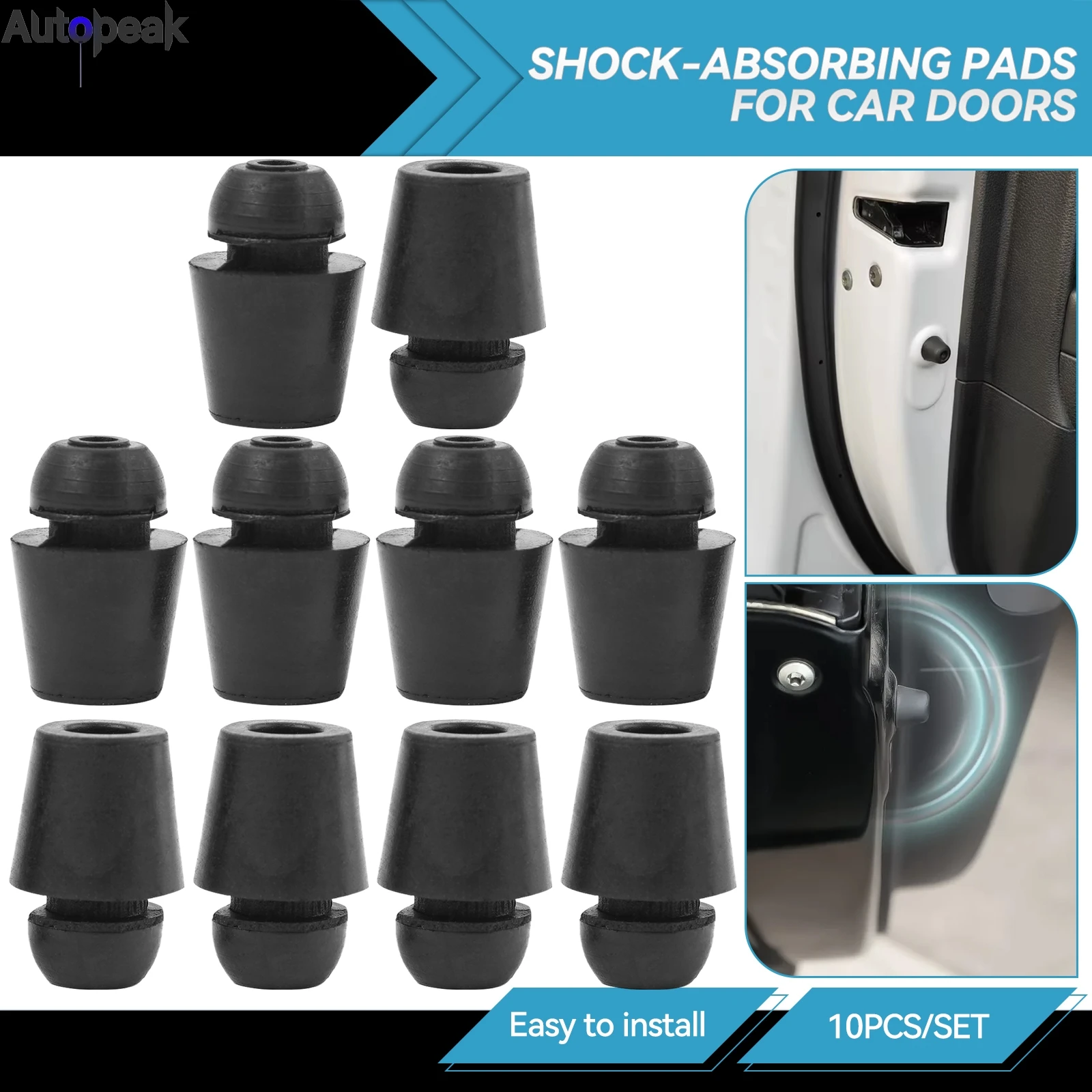 

10x Car Door Dampers Buffer Rubber Pad Cover Rubber Anti Shock Cap For Hyundai Elantra Sonata Accent ix35 IX45 Kia Rio 4 5 Ceed