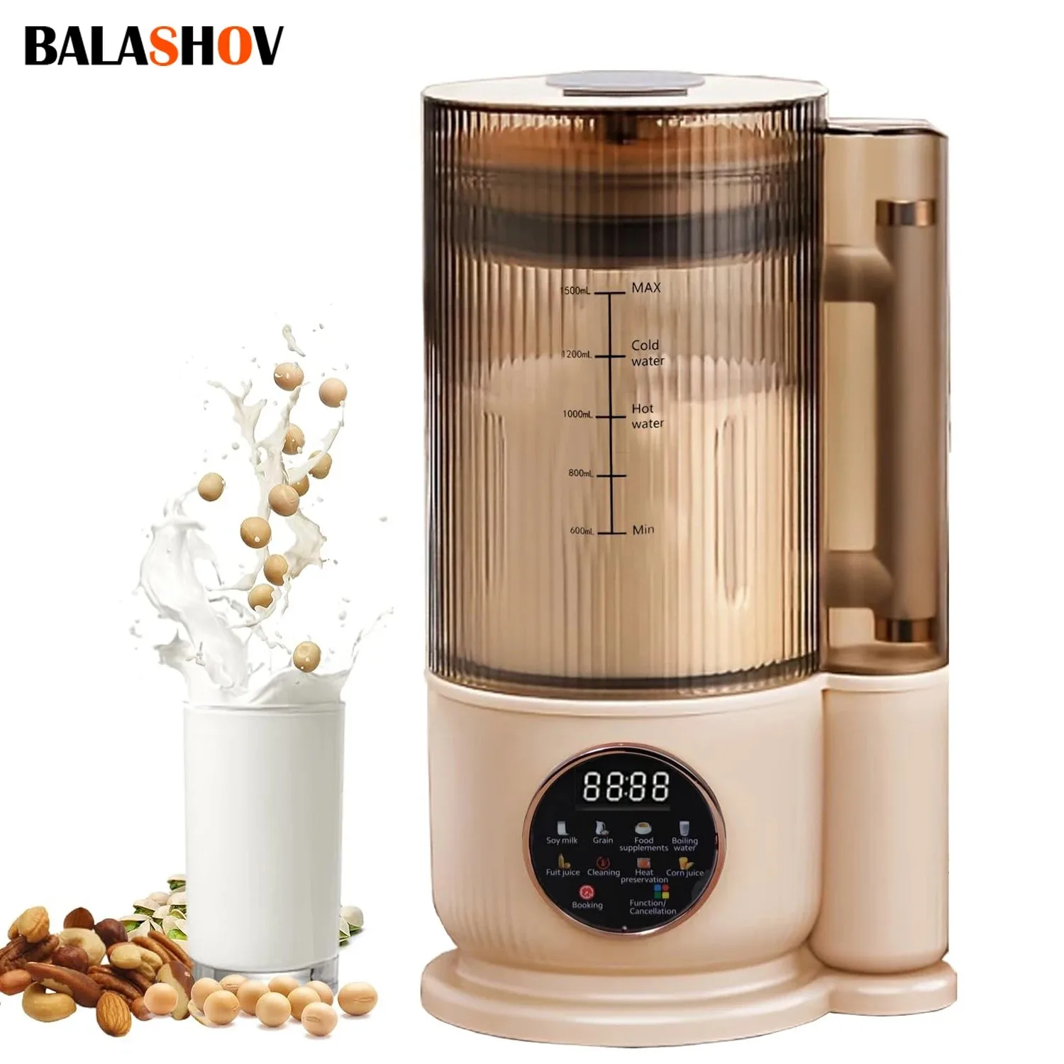 8-in-1 Automatic Soy Machine | Homemade Plant-Based Milks with Self-Clean