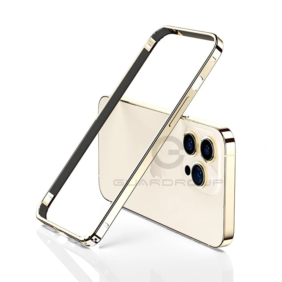 Luxury Light Aluminum Bumper Ultra Slim Case For iPhone 13 12 14 15 16 17 Pro Max 16plus Safety Buckle Metal Alloy Accessories — view 6