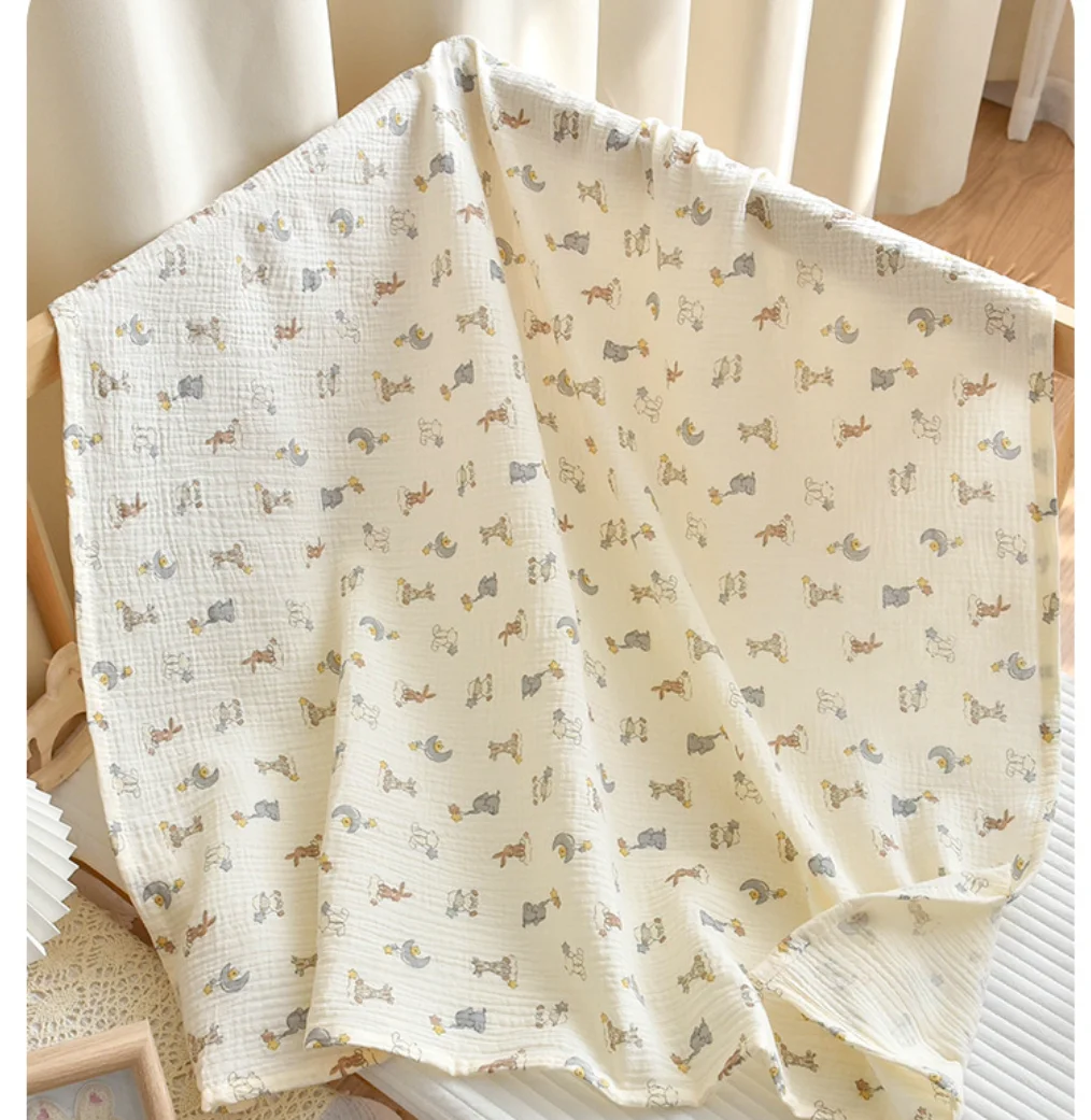 Baby Muslin Swaddle Blanket Newborn Baby Blanket For Boys Girls Infant Receiving Cotton Soft Wrap Crib Quilt Stuff