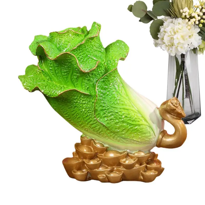 

Cabbage resin ornaments Decor for home Simulated Cabbage Ornamental Decorative Statue Resin Figurines Handmade Bar Counter Decor