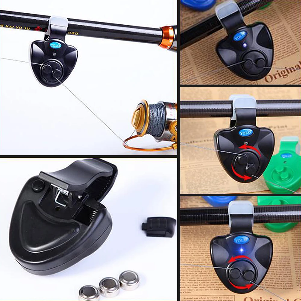 Electronic Fishing Bite Alarm with Sound LED Lights Indicator Fish Bite Alarms 2pcs / 4pcs Fishing Equipment