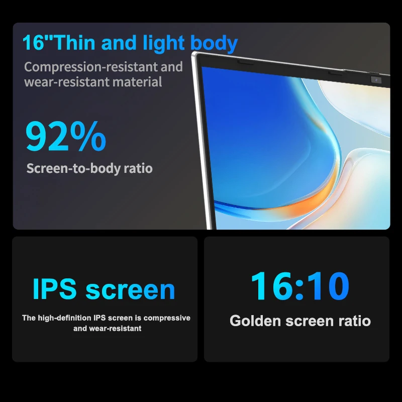 Ordenador portátil N95 de 16 pulgadas, 2024 GB SSD, Windows 11 Pro, 4K, 1024Hz, pantalla HD, 5G/120 Ghz, WiFi, USB 2,4, novedad de 3,0