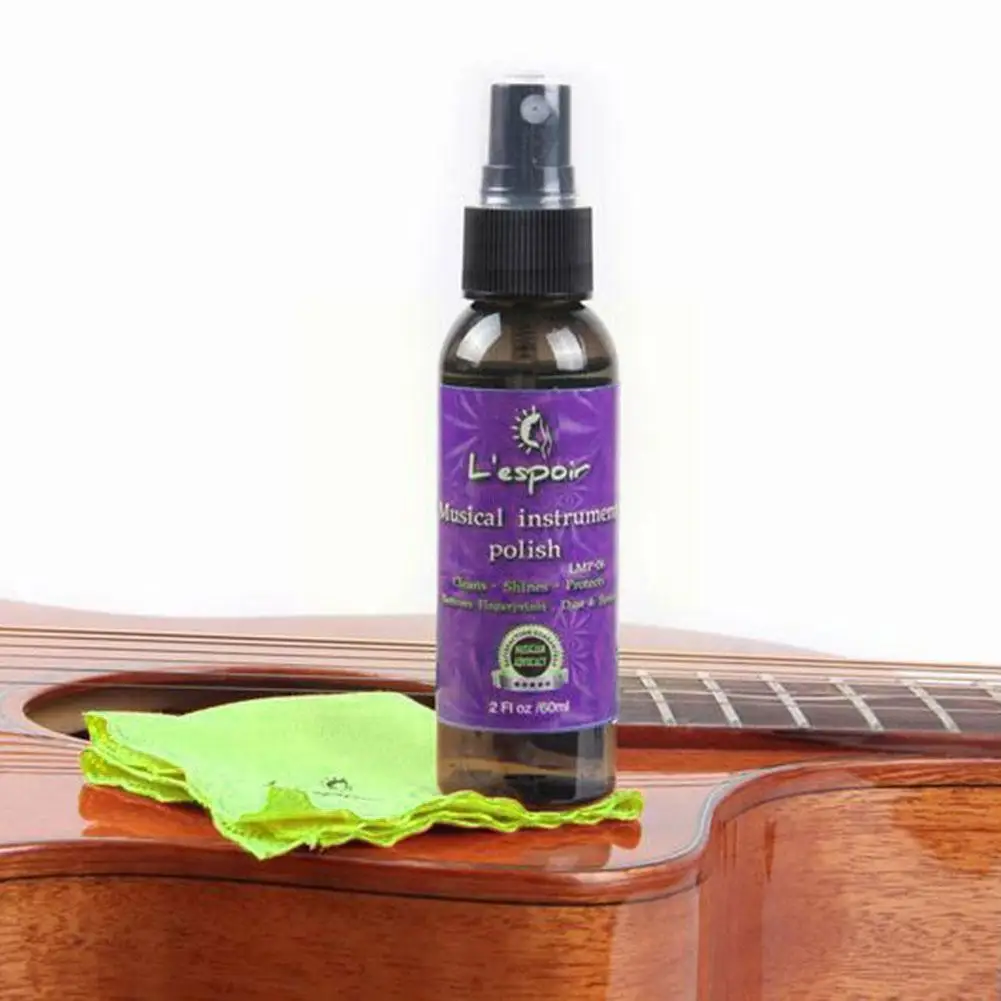 

60ml Universal Guitar Fingerboard Nursing Oil Fretboard With Care Guitar Set Cleaner Cleaning Tool Cloth Oil Ukulele Bass O5U7