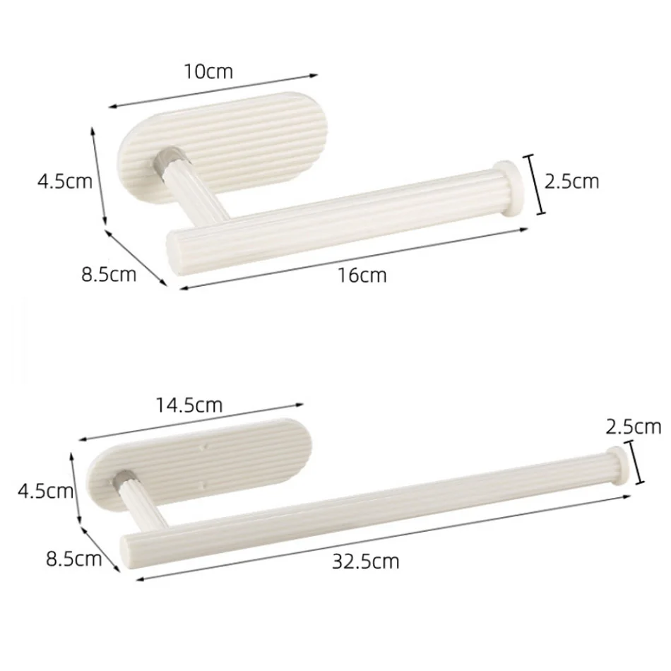 Adhesive Paper Holder ABS for Kitchen Toilet Bathroom Black White Wall Mounted Paper Towel Roll Rack Tissue Storage Holders paper towel holder toilet paper holder toilet paper rack paper towel rack
