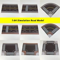 1pc 1/64 Scale Simulation Road Miniature Street Resin DIY Model Making Toys UV Print Architecture Building Layout for Diorama 1