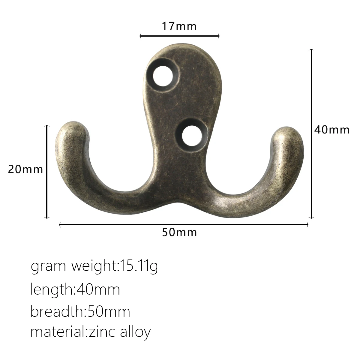 

Zinc Alloy Black Spray Antique Furniture, Hardware Wardrobe, Clothing Fitting Room, Door Back Wall, Metal Coat Coat Hook