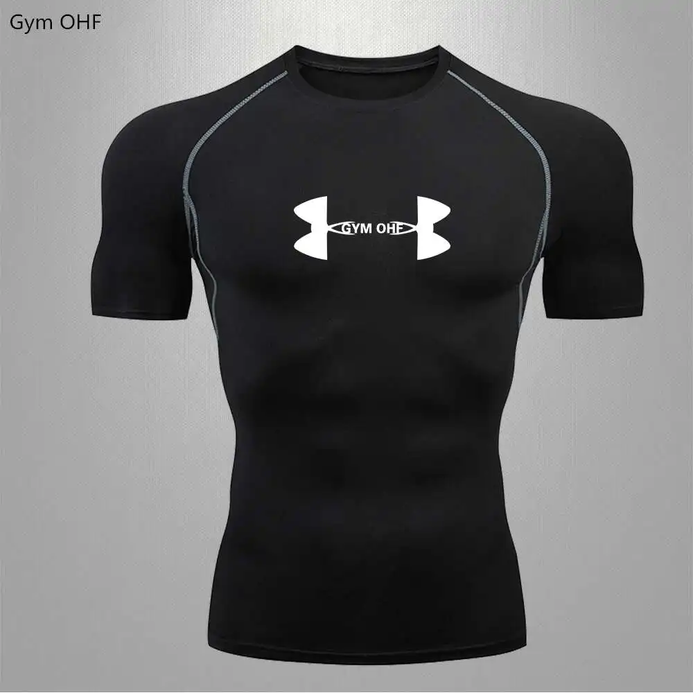 Compression T Shirt Sport T Shirt Running T Shirts Running T Shirt T-Shirt Men Gym Compression Sport Shirt Breathable Dry Fit Top Fitness Training Running T Shirts Rashguard Jiu Jitsu Sportshirts