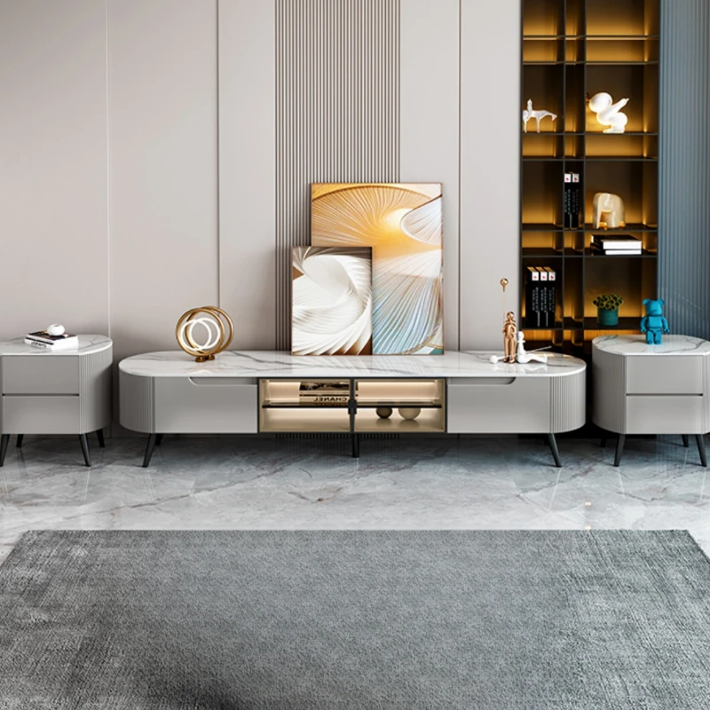 Luxury Nordic Modern Tv Cabinet Storage Floor Lights Standing Home Cabinet Soggiorno Fernseher Schrank Tv Stand Mobili