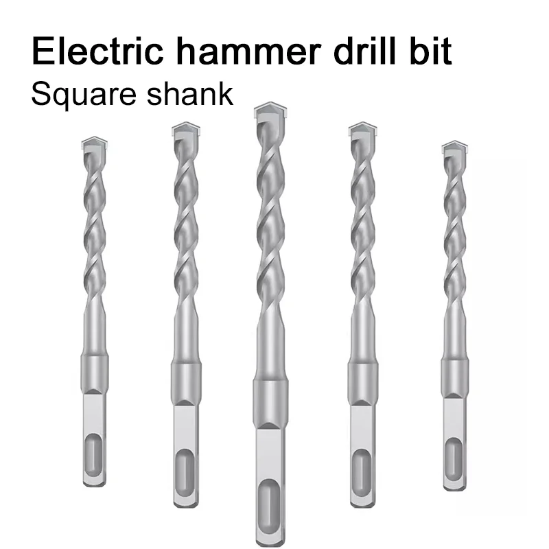 1Pcs Square Handle Electric Hammer Drill Bit Cement Wall Concrete Impact Drill Bit 5.5 6.5 8.5mm 110 150 200 280 350mm Length