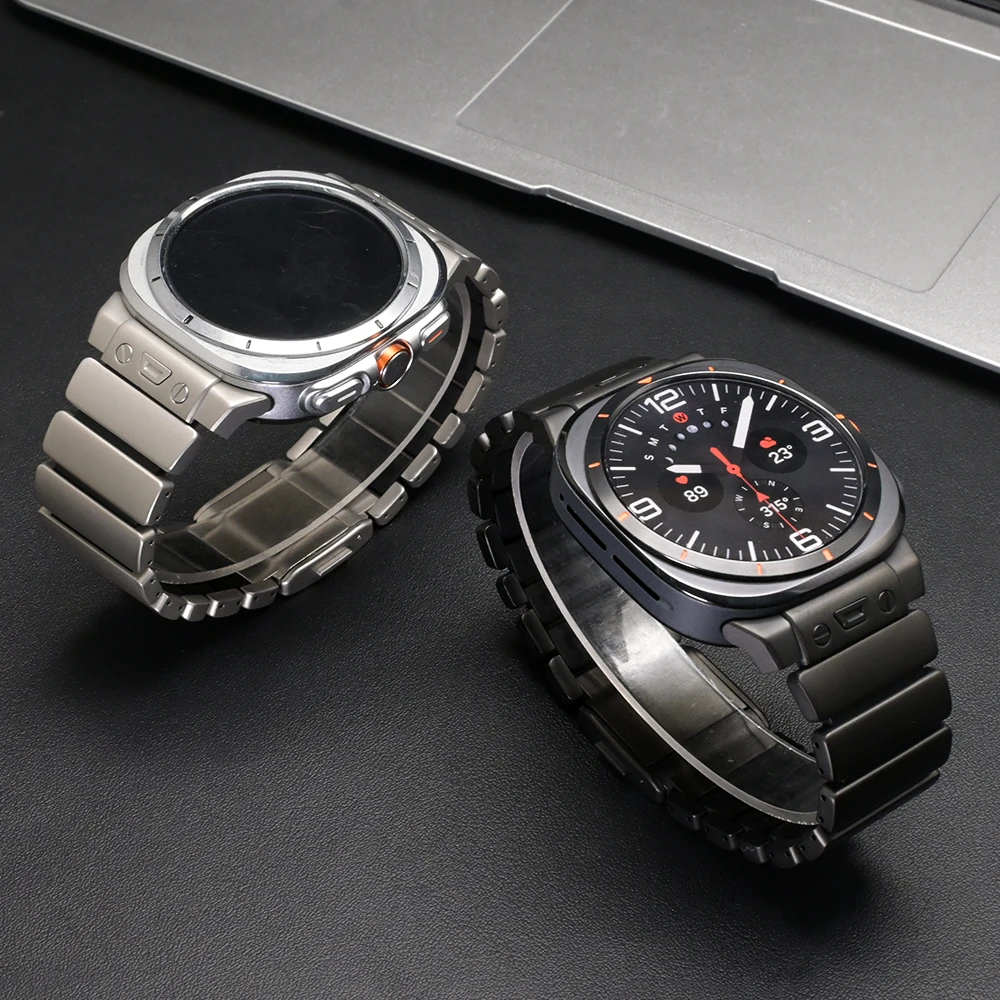 Luxury Titanium Strap for Samsung Galaxy Watch Ultra 2025 Ultra2 Rubber Business Band for GALAXY WATCH ULTRA 47mm 2024 Watchband